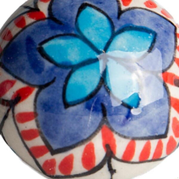 Homeroots Multi Color Ceramic & Metal Knob; 1.5 x 1.5 x 1.5 in. - Pack of 8 - 358119