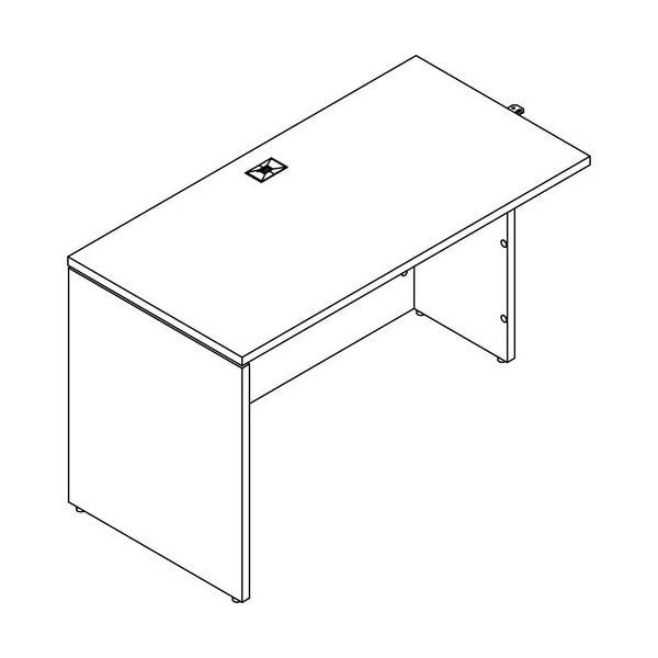 Groupe Lacasse Table, Laminate Modesty Panel, 48inWx24inDx29-3/8inH, Sahara - LASM1DT2448BR