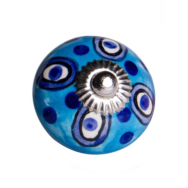 Homeroots Ceramic & Metal Multi Color Knob; Pack of 12 - 1.5 x 1.5 x 1.5 in. - 358132