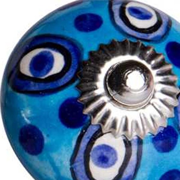 Homeroots Ceramic & Metal Multi Color Knob; Pack of 12 - 1.5 x 1.5 x 1.5 in. - 358132