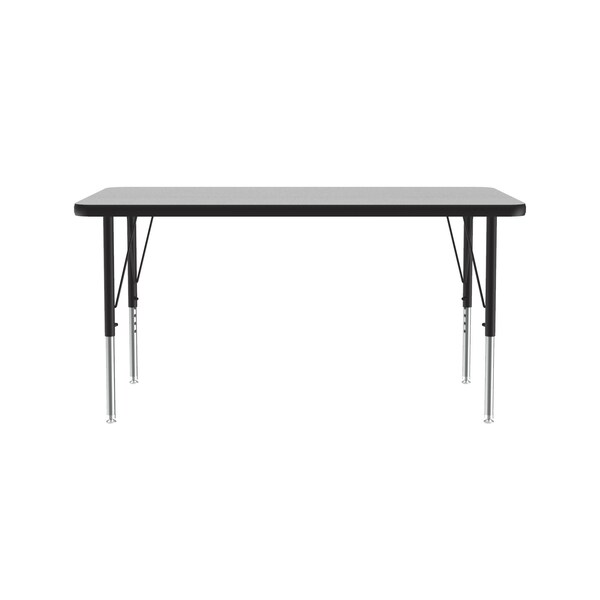 Correll Rectangle Adjustable Height Activity Kids School Table, 24" W, 60" L, 19" to 29" H, Gray Granite - AM2460-REC-15