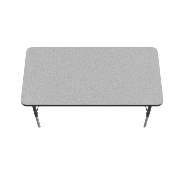 Correll Rectangle Adjustable Height Activity Kids School Table, 24" W, 60" L, 19" to 29" H, Gray Granite - AM2460-REC-15
