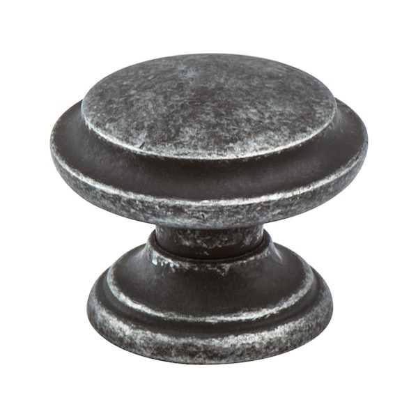 Berenson 1.375 in. dia. Euro Rustica Knob with Rustic Iron - 2978-1RI-C