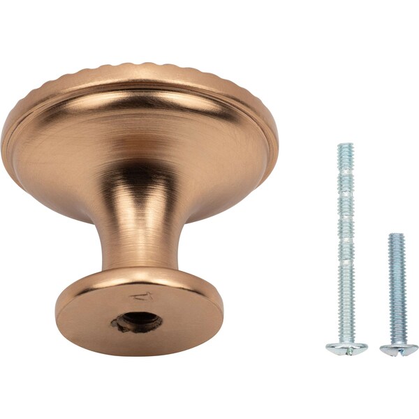 Designperfect 1-1/4 Diameter Round Cabinet Knob, Champagne Bronze/Gold, 25PK - DPA25R11KCBZ
