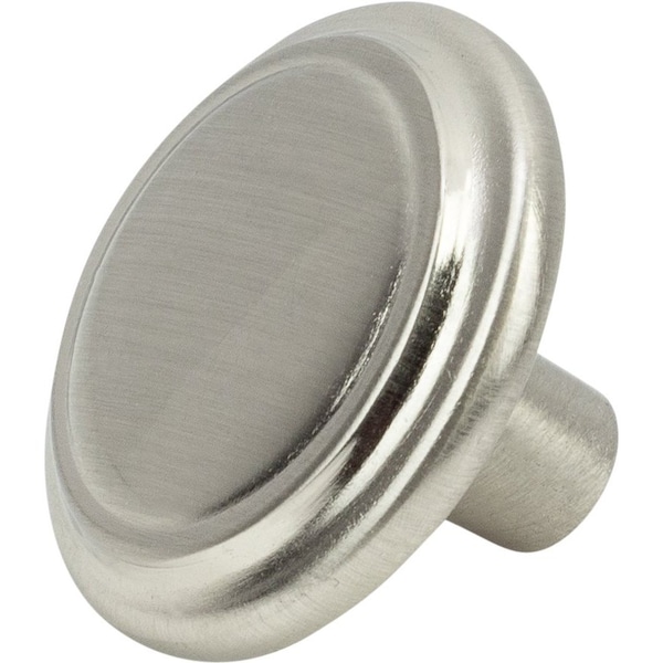 Designperfect 1-1/4 Diameter Round Cabinet Knob, Brushed Satin Nickel, 10PK - DPA10R92KSNB