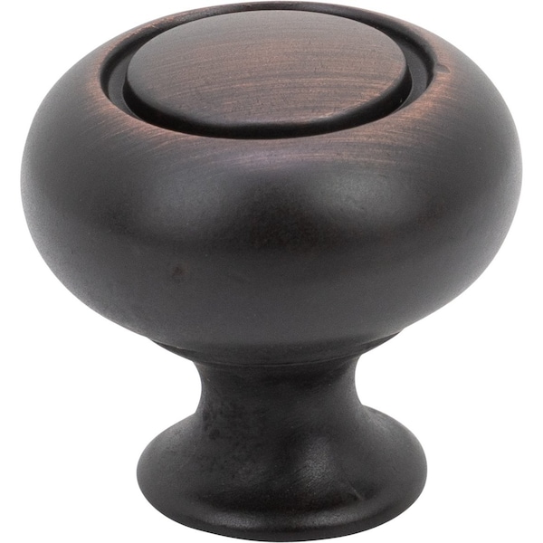 Designperfect 1-1/4 Diameter Round Cabinet Knob, Brushed Oil Rubbed Bronze, 25PK - DPA25R31KORB