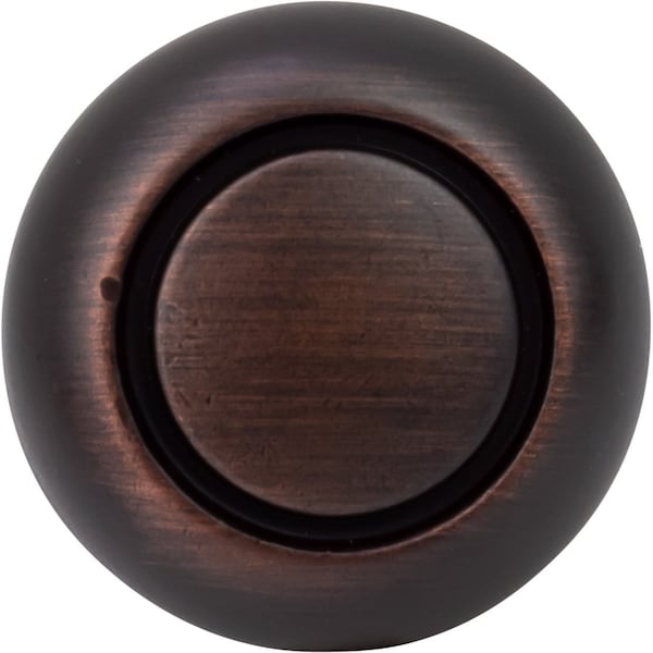 Designperfect 1-1/4 Diameter Round Cabinet Knob, Brushed Oil Rubbed Bronze, 25PK - DPA25R31KORB