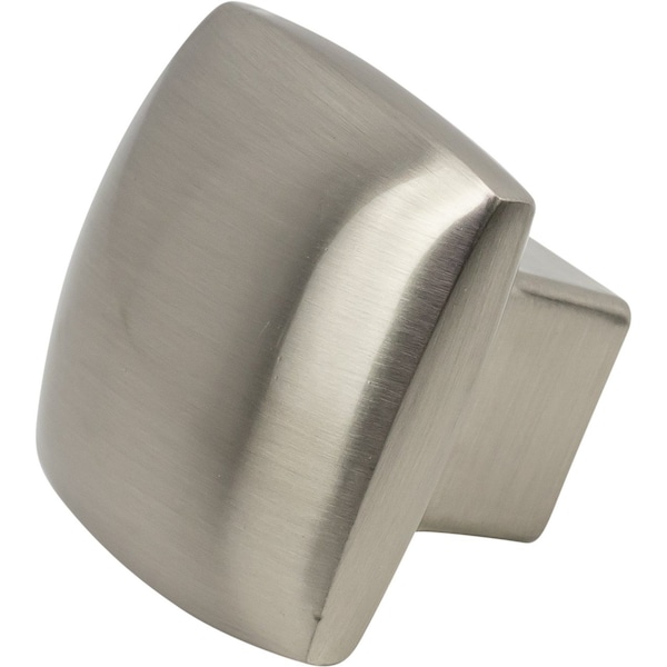 Designperfect 1-3/16 Overall Length Square Cabinet Knob, Brushed Satin Nickel - DPA-S83KSNB