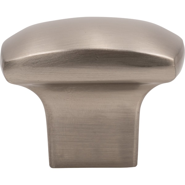 Designperfect 1-3/16 Overall Length Square Cabinet Knob, Brushed Satin Nickel - DPA-S83KSNB