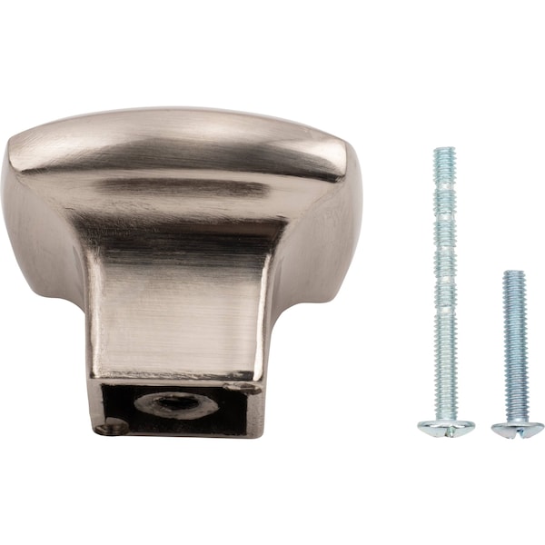 Designperfect 1-3/16 Overall Length Square Cabinet Knob, Brushed Satin Nickel - DPA-S83KSNB