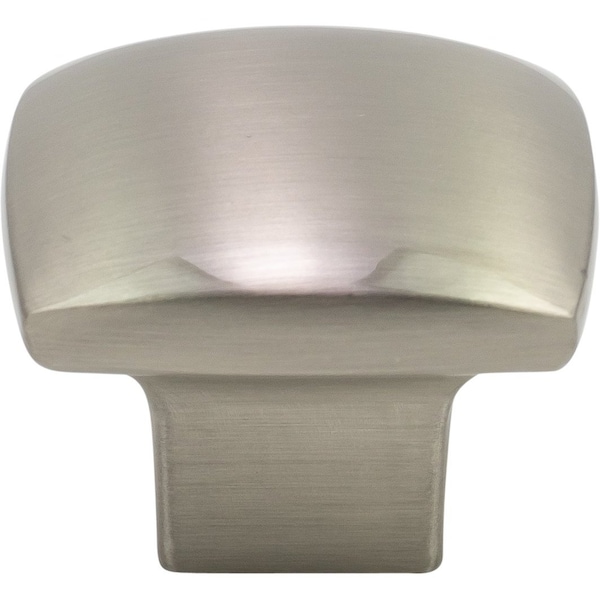 Designperfect 1-3/16 Overall Length Square Cabinet Knob, Brushed Satin Nickel - DPA-S83KSNB