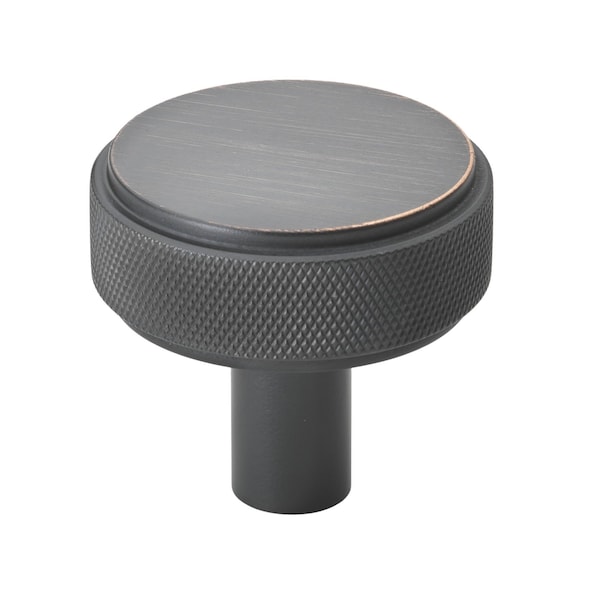 Gliderite Hardware 1-1/2 in. Knurled Knob Oil Rubbed Bronze, 5PK - 5825-ORB-5