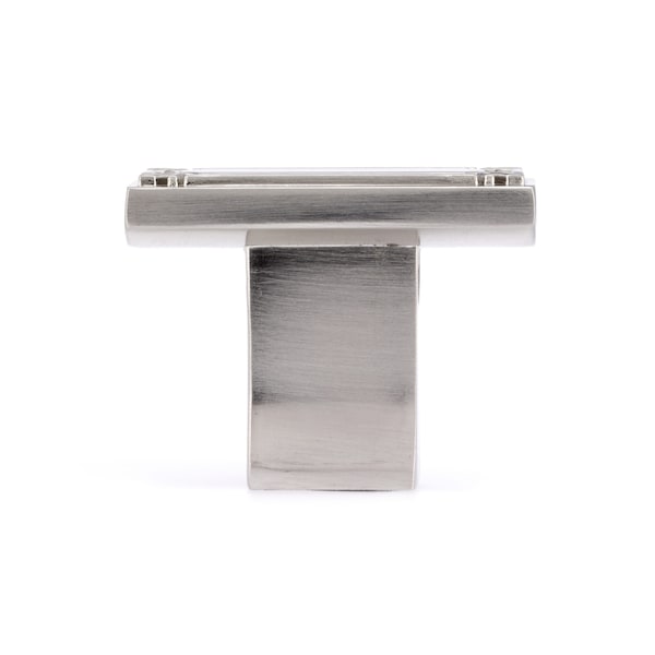 Richelieu 1 11/16 in. X 7/8 in. (43 mm x 22 mm) Brushed Nickel Traditional Metal Cabinet Knob - BP78033195