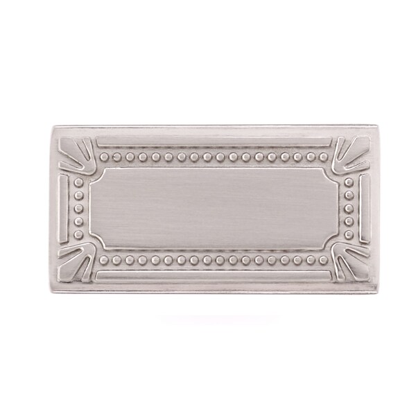 Richelieu 1 11/16 in. X 7/8 in. (43 mm x 22 mm) Brushed Nickel Traditional Metal Cabinet Knob - BP78033195