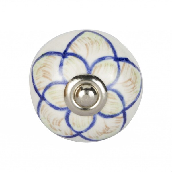 Homeroots Multi Color Ceramic & Metal Knob; 1.5 x 1.5 x 1.5 in. - Pack of 12 - 358093