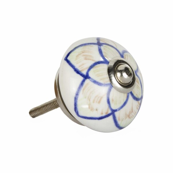 Homeroots Multi Color Ceramic & Metal Knob; 1.5 x 1.5 x 1.5 in. - Pack of 12 - 358093