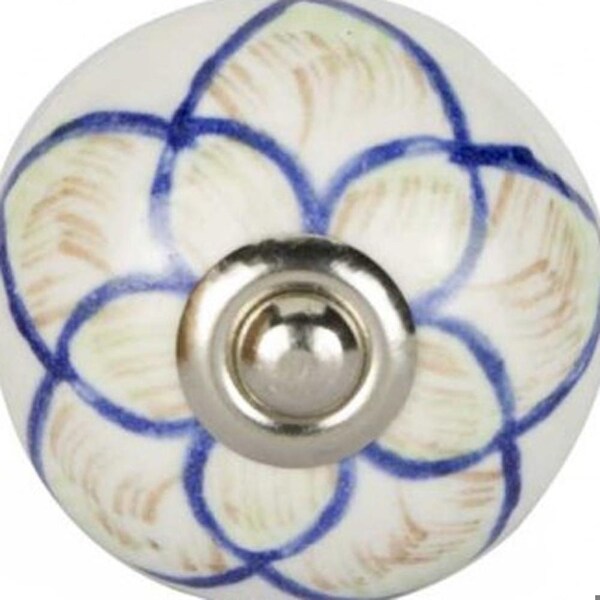 Homeroots Multi Color Ceramic & Metal Knob; 1.5 x 1.5 x 1.5 in. - Pack of 12 - 358093