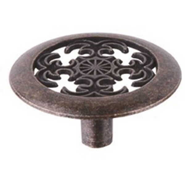 Anvil Mark 1-1/2 in. Antique Brass Cabinet Knob, 5PK - 2492386