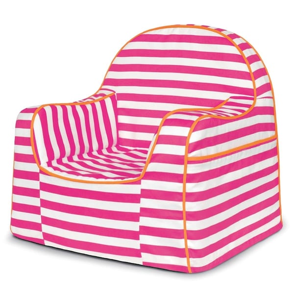 Pkolino Pkolino PKFFLRRS Little Reader Chair - Stripes Pink - PKFFLRRS