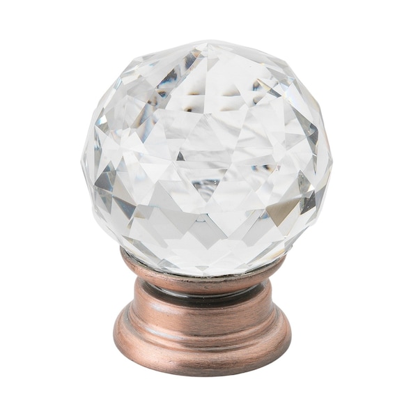 Gliderite Hardware 1-1/4 in. Crystal Cabinet Knob -, 10PK - 9003-ORB-30-10