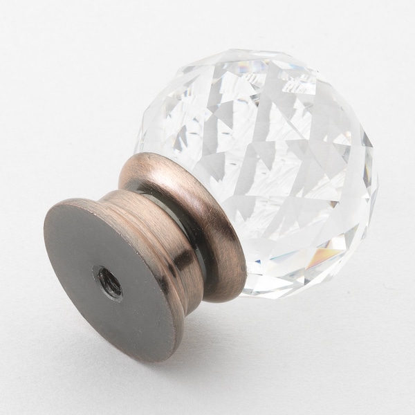 Gliderite Hardware 1-1/4 in. Crystal Cabinet Knob -, 10PK - 9003-ORB-30-10