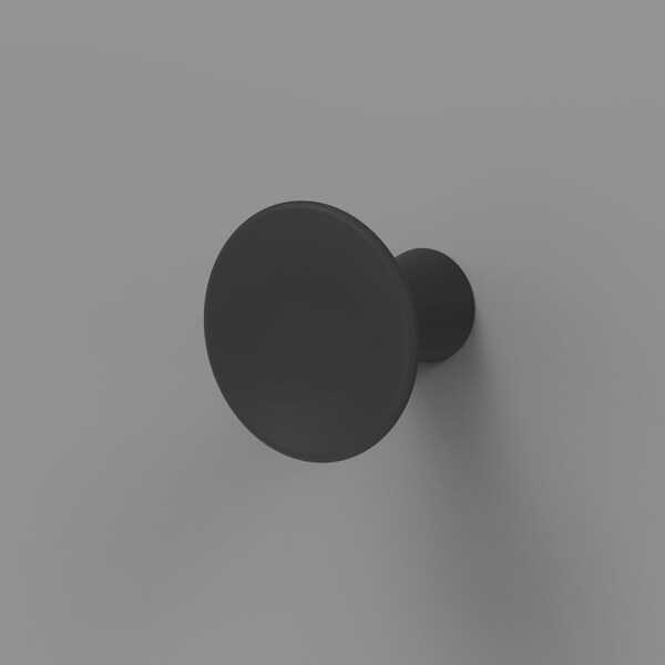 Hickory Hardware Maven Collection Hook Knob 2-5/16 Inch Diameter Matte Black Finish - H078782MB