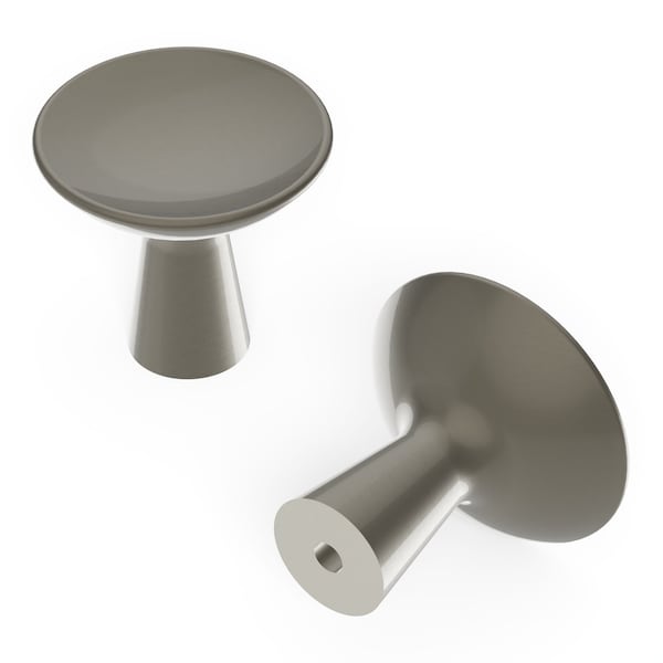 Hickory Hardware Maven Collection Hook Knob 2-5/16 Inch Diameter Satin Nickel Finish - H078782SN