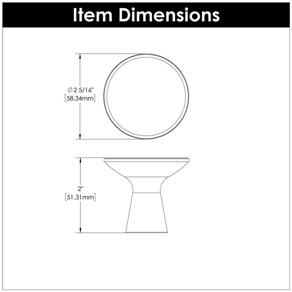 Hickory Hardware Maven Collection Hook Knob 2-5/16 Inch Diameter Satin Nickel Finish - H078782SN