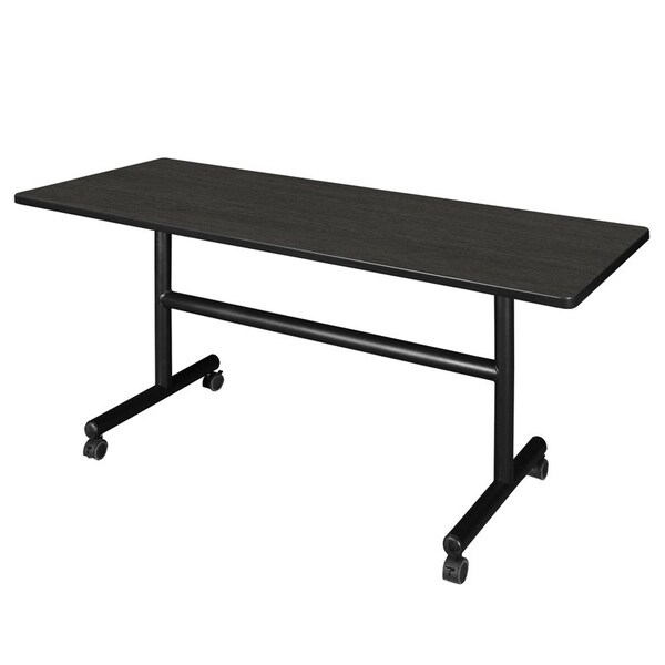 Regency Kobe Flip Top Tables, 60 W, 30 L, 29 H, Wood, Metal Top, Ash Grey - MKFT6030AG