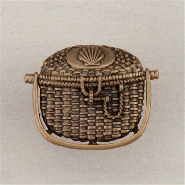 Acorn Mfg Artisan Collection Nantucket Basket Knob, Museum Gold - DPBGP