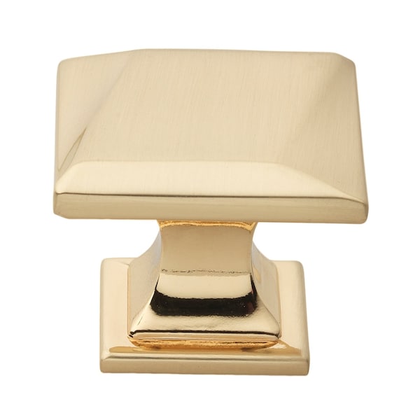 Gliderite Hardware 1-1/4 in. Square Twisted Knob Champagne Gold, 5PK - 5865-CHPG-5