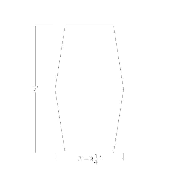 Skutchi Designs 45.25 in W, 84 in L, 29 in H, Engineered Wood Top, Grey - HAR-HEXIR-4684DOU-01