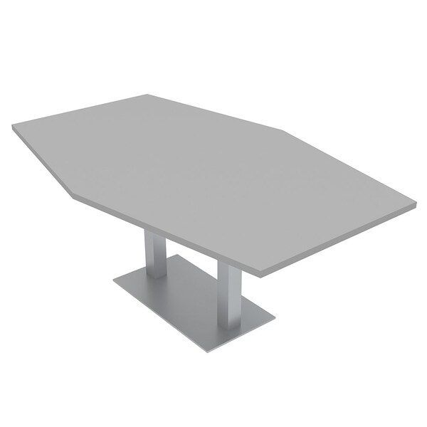 Skutchi Designs 45.25 in W, 84 in L, 29 in H, Engineered Wood Top, Grey - HAR-HEXIR-4684DOU-01