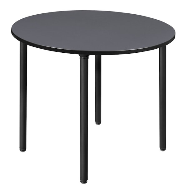Regency Kee Folding Tables, 48 W, 48 L, 29 H, Wood, Metal Top, Grey - TBF48RNDGYBK