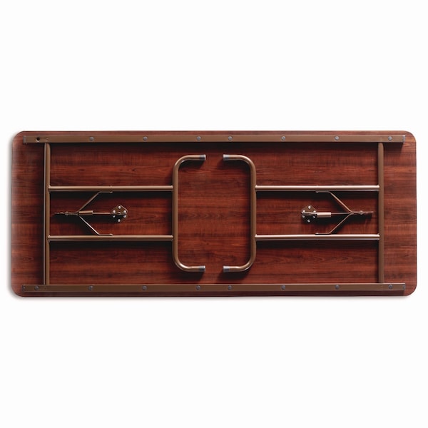 Alera Rectangle Folding Table, 48" W, 23.78" L, 29" H, Mahogany Top, Melamine - FT724824MY