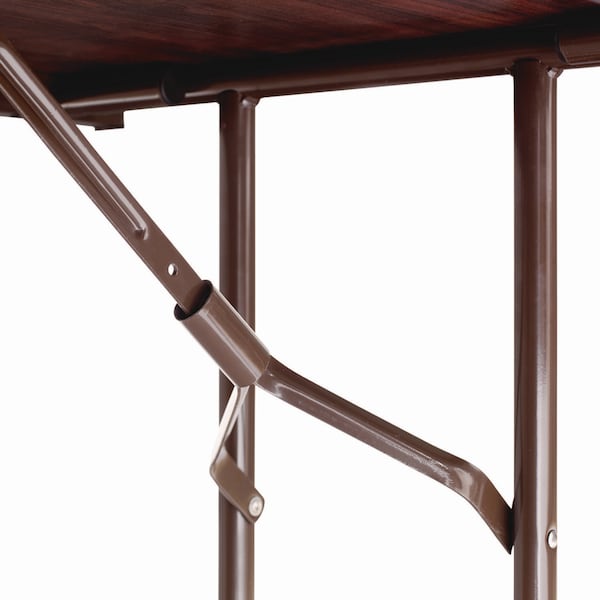Alera Rectangle Folding Table, 48" W, 23.78" L, 29" H, Mahogany Top, Melamine - FT724824MY