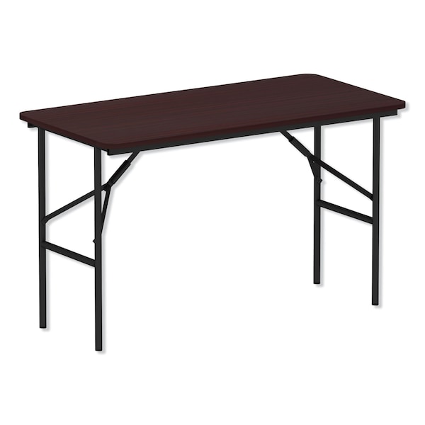 Alera Rectangle Folding Table, 48" W, 23.78" L, 29" H, Mahogany Top, Melamine - FT724824MY