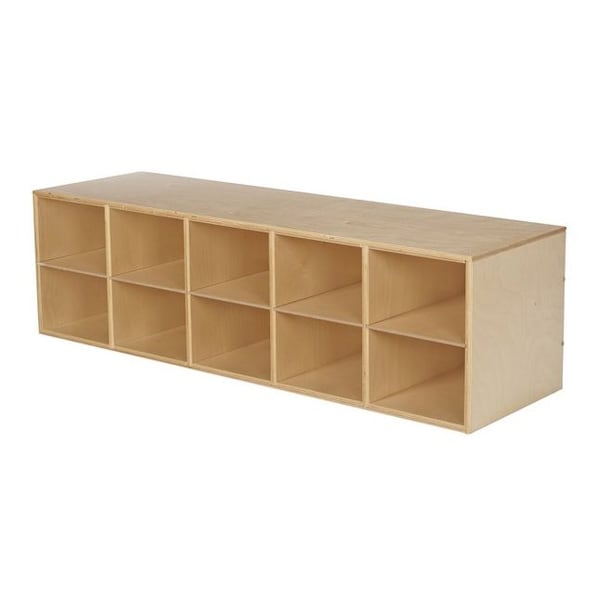 Childcraft Stacker Compartment Storage, 10 Tray Capacity, 47-3/4 x 14-1/4 x 13-3/4 Inches - 1560510