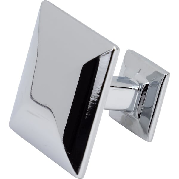 Designperfect 1-3/16 Overall Length Square Cabinet Knob, Polished Chrome, 10PK - DPA10S94KPC