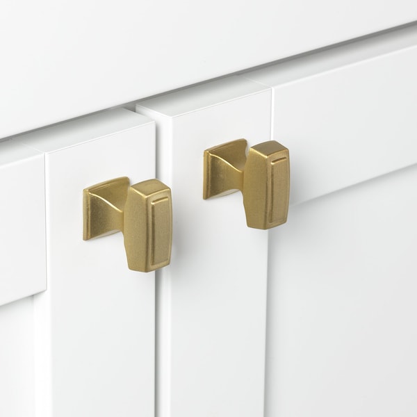 Gliderite Hardware 1-1/8 in. Rectangle Cabinet Knob - 87390-SG, 5PK - 87390-SG-5