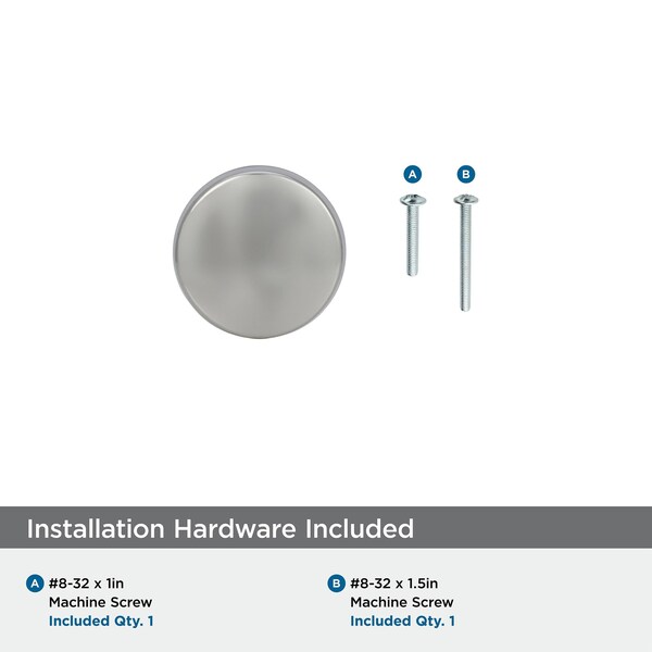 Amerock Blackrock 1-5/8 inch 41mm Diameter Polished Nickel Cabinet Knob - 2000606