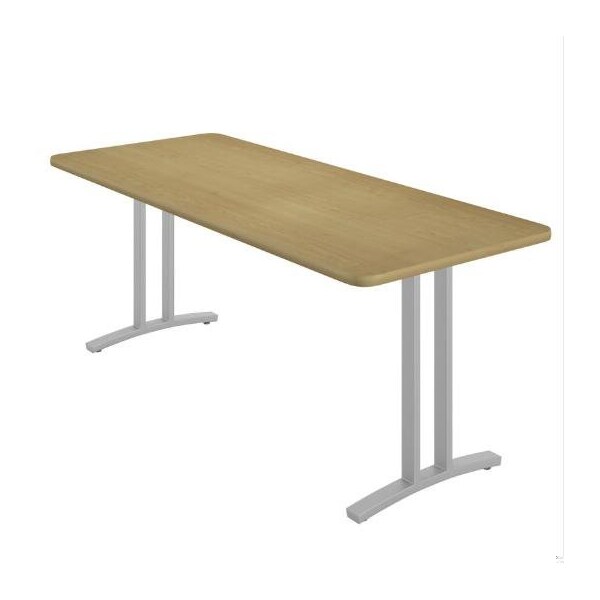 Correll Rectangle Modern Design Executive Table/Desk, 72 in W, Particleboard Top, Fusion Maple - CD3072R-16-14-16