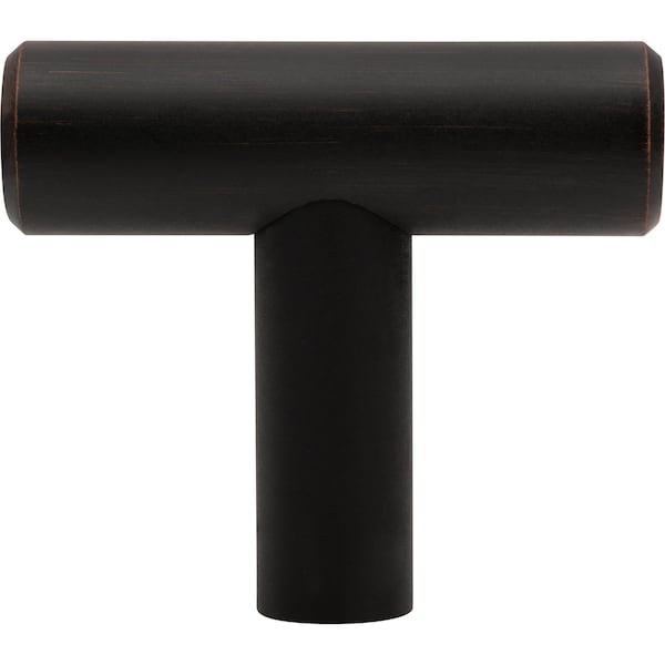 Designperfect 1-9/16 Overall Length Cabinet T-Knobb, Brushed Oil Rubbed Bronze, 25PK - DPA25T14KORB