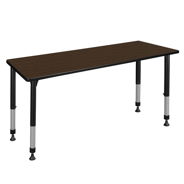 Regency Kee Height Adjustable Classroom Activity Table, 60 in W, 30 in L, Neo Walnut - MT6030NWAPBK