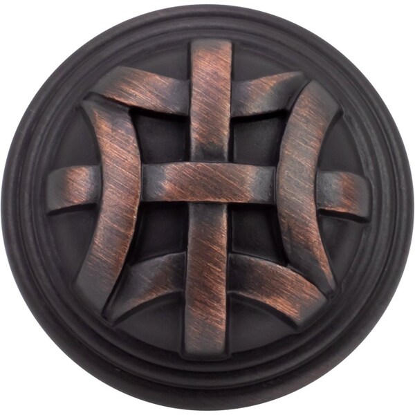 Designperfect 1-1/4 Diameter Round Cabinet Knob, Brushed Oil Rubbed Bronze - DPA-L68KORB