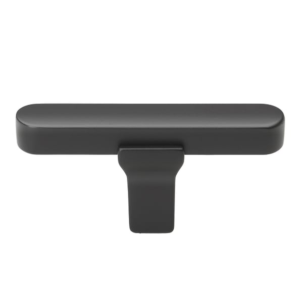 Gliderite Hardware 2-1/4 in. Center to Center Solid Flat T Knob Matte Black, 5PK - 4842-T-MB-5