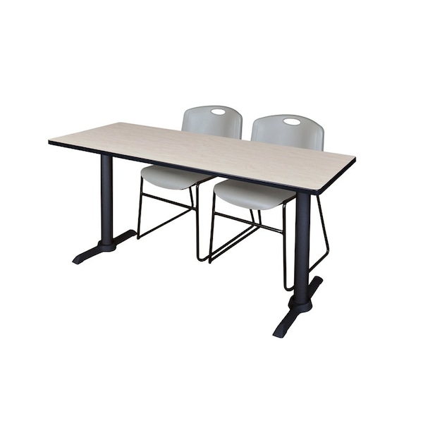 Cain Rectangle Tables > Training Tables > Cain Training Table & Chair Sets, 66 W, 24 L, 29 H, Maple - MTRCT6624PL44GY