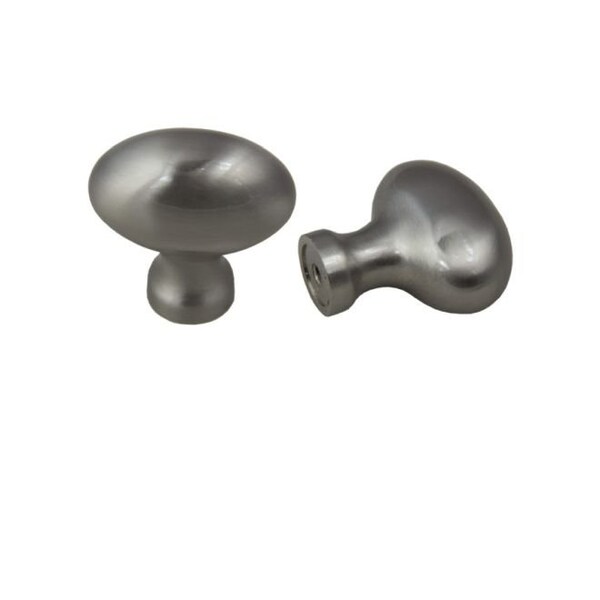 Crown 1-5/8" Football Cabinet Knob Satin Nickel Finish - CHK83991SN