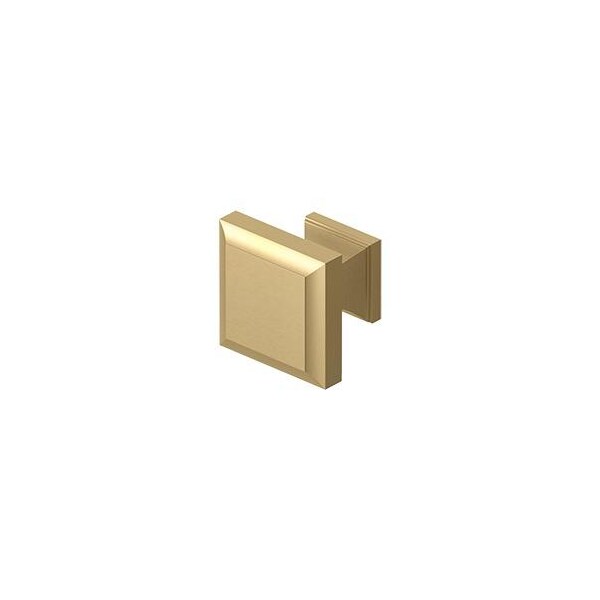 Deltana Decorative Square Cabinet Knob Satin Brass - KS10U4