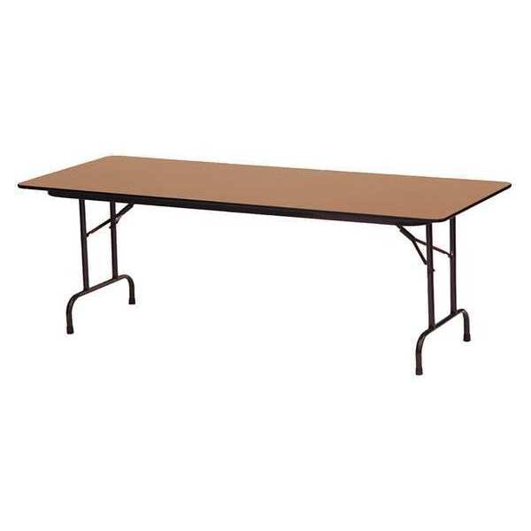 Correll Rectangle Commerical Folding Utility Table, 36" W, 96" L, 29" H, High Pressure Laminate Top, Walnut - CF3696PX-01